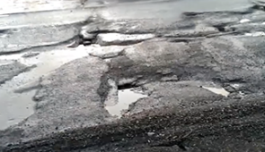 Potholes in the city