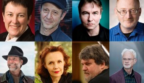 Previous Michael Ludwig Nemmers Prize in Music Competition winners include Top row: Jennifer Higdon (2018); Steve Reich (2016); Esa-Pekka Salonen (2014); Aaron Jay Kernis (2012); Bottom row: Luther Adams (2010); Kaija Saariaho (2008); Oliver Knussen (2006); John Adams (2004).
