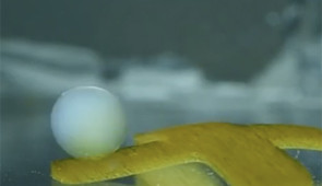 Inverting shape to allow smooth cargo to roll off.