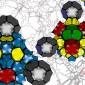An illustration of molecules