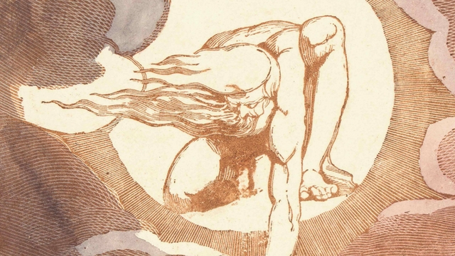 William Blake, “Ancient of Days,” frontispiece for Europe a prophecy, 1794, relief etching. The Rosenbach, Philadelphia. Photographer: Jonathan Donovan