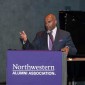 Northwestern University Executive Vice President Nim Chinniah addresses a group of Northwestern alumni Thursday (July 7) in Seoul, South Korea. Photo by Moon Kyu Lee.