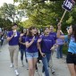 Willie the Wildcat and students