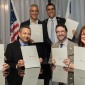 Aaron Packman, director of the Northwestern Center for Water Research, and Fruma Yehiely, associate vice president for research at Northwestern, signed a memorandum of understanding (MOU) with Ben-Gurion University’s Zuckerberg Institute for Water Research in Israel.