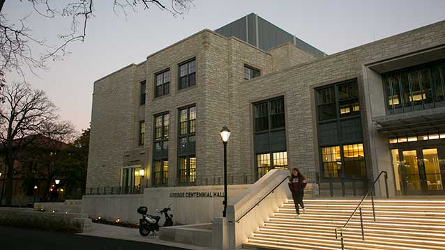 Kresge Hall on Northwestern University's Evanston campus