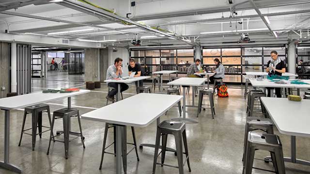 A common area in The Garage