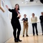 Block Museum Fellow Talia Shabtay leads an exhibition tour.