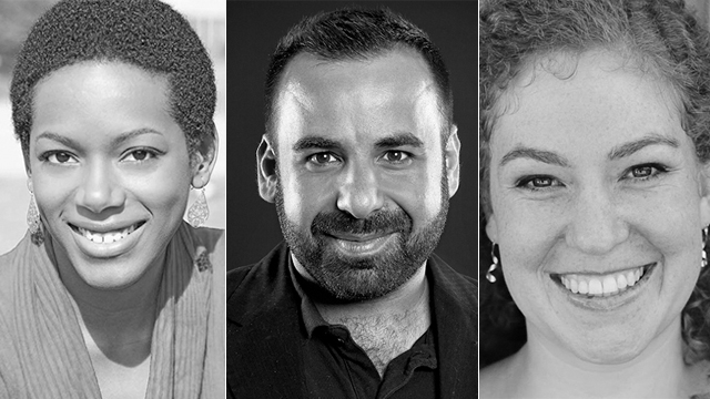 MFA directing candidates Tasia A. Jones, Hassan Al Rawas and Alex Mallory