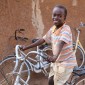 Child on a bike in Ghana