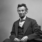 black and white photo of Abraham Lincoln