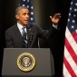 Barack Obama at a podium
