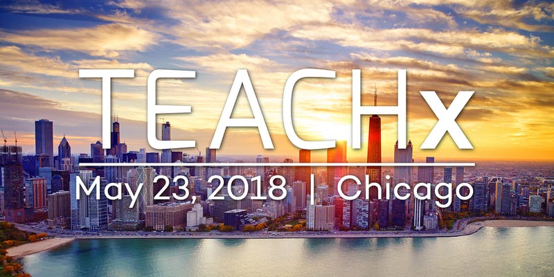 TeachX against Chicago skyline