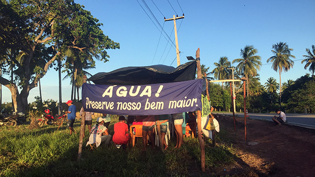 water banner in Brazil