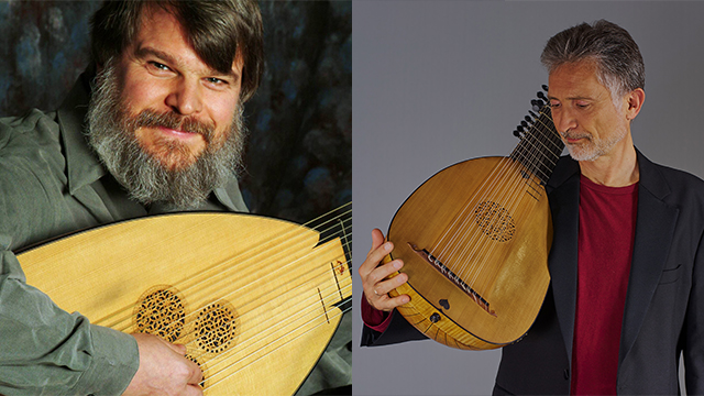 Lutenists Paul O'dette and Ronn McFarlane perform April 26, 2019 in the Segovia Classical Guitar series