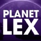 purple and white planet lex logo