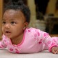 African American baby in pink