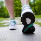 Image of the shoes of someone walking