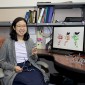 Jenny Liu works with protein models 