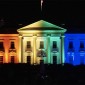 White House with rainbow flag