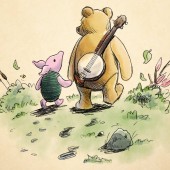 Illustration of Winnie the Pooh and Piglet