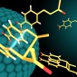 Nanoparticle catalysts and light drive a reaction that produces bioactive molecules.