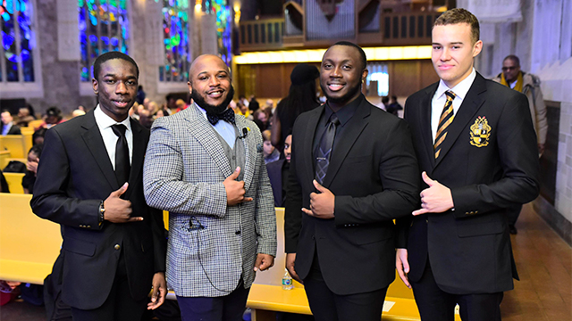 Members of Alpha Mu Chapter of Alpha Phi Alpha Fraternity