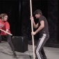 Students rehearse fight choreography