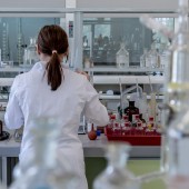 Image of researcher in a lab