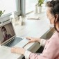 A doctor and COVID patient on a video call