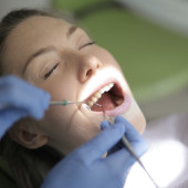 Person at the dentist