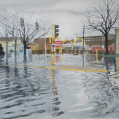 'Des Plaines McDonald's' from the 'Chicago and the Rain' series by Meredith Leich