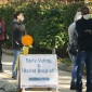 masked voters at poll