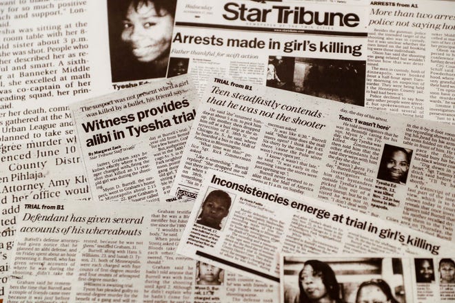 newspaper clippings of Burrell case