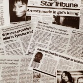 newspaper clippings of Burrell case