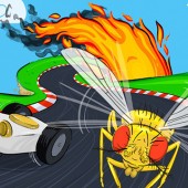 fruit fly self driving car