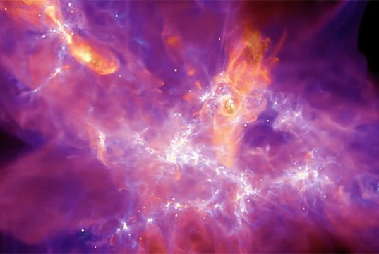 Với chủ đề tái sinh của ngôi sao, đây là một giả lập tuyệt vời để học hỏi và khám phá về sự hình thành của các thiên hà. Hãy xem hình ảnh này để tận hưởng sự xuất sắc của quá trình tổng hợp và cách mà các ngôi sao được hình thành.