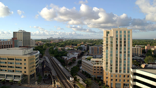 Evanston aerial photo