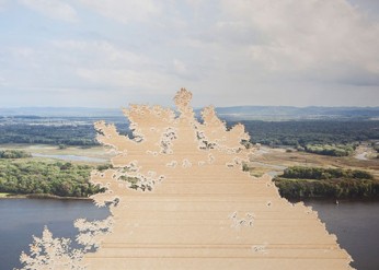 Photograph of a landscape dissolving