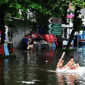 a picture showing a flooded area