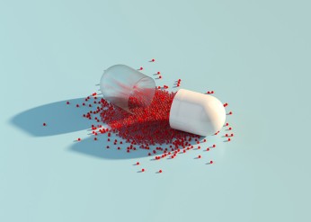 an illustration showing a drug capsule