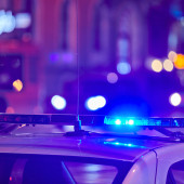 Flashing police lights