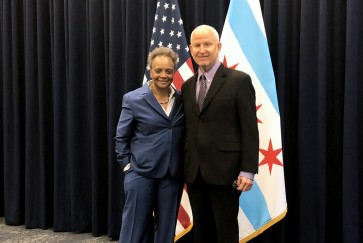 Chicago Mayor Lori Lightfoot and President Schapiro