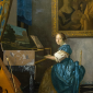 Vermeer painting "A Young Woman seated at a Virginal"