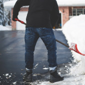 shoveling snow