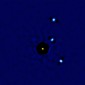 Four exoplanets orbiting around star HR8799