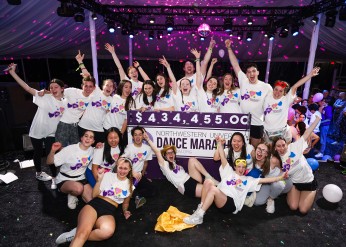 Dancers celebrate fundraising total