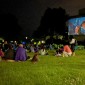 Attendees of last year's Summer Cinema series sit on the grass and watch a film 