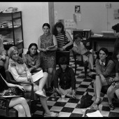 A group of young women in a meeting