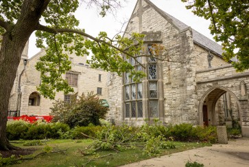 storm damage to alice millar chapel