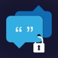 Text message icon with lock